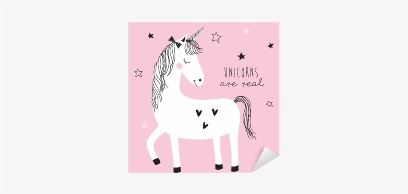 Magic Cute Unicorn Vector Illustration Sticker • Pixers® - Cute Unicorns, transparent png download