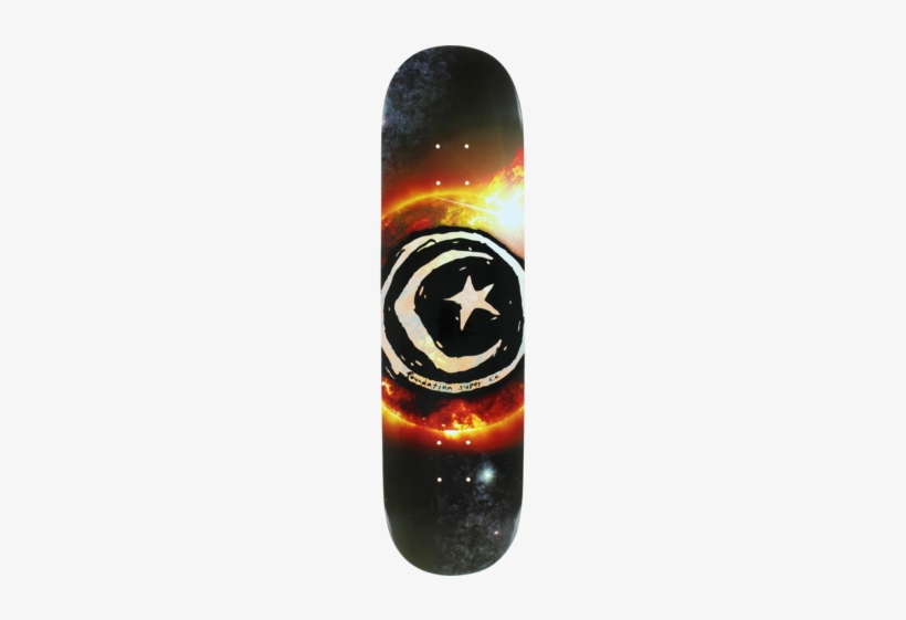 Foundation Star & Moon Sun Flare Skateboard Deck - Foundation Star And Moon Sun Flare Custom Skateboard, transparent png download