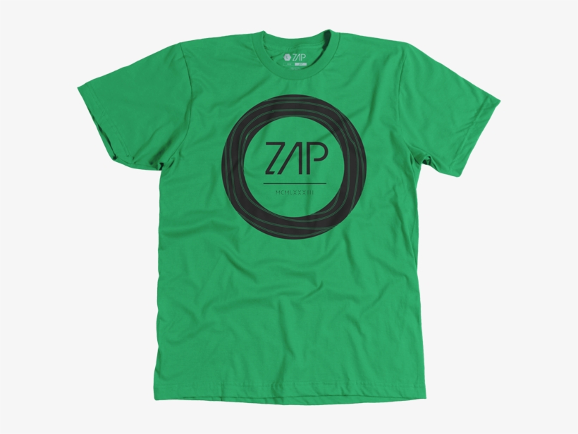 Zap Mens Circled Tee Green - T-shirt, transparent png download
