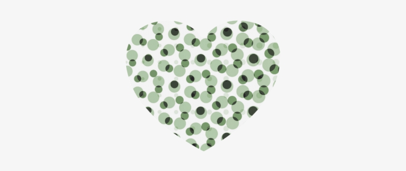 Green Geometric Circular Pattern Heart-shaped Mousepad - Decal Skin Vinyl Sticker Cover For Amazon Kindle Oasis, transparent png download
