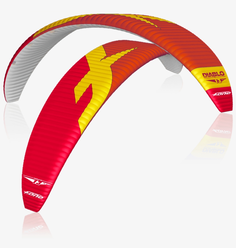 Dive Blue / Orange Diablo V3 11m2 Orange Yellow Brightred - Ailes Kitesurf À Caisson F-one Diablo V.2 2017, transparent png download