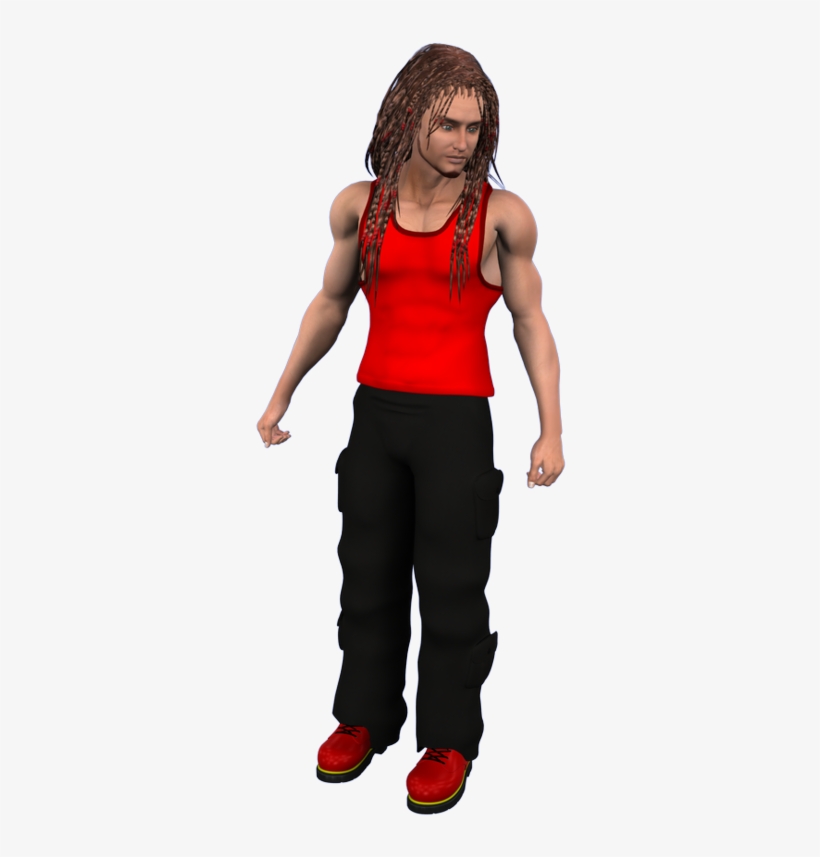 M#20s, Dark Green Eyes, With Jeff Hardy Style Braided - Standing, transparent png download