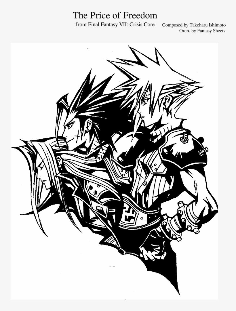 The Price Of Freedom Sheet Music Composed By Composed - Ff Crisis Core Price Of Freedom, transparent png download