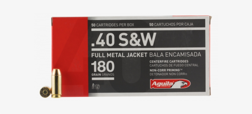 Aguila 1e402110 40 Smith & Wesson 180 Gr Full Metal - Audi, transparent png download