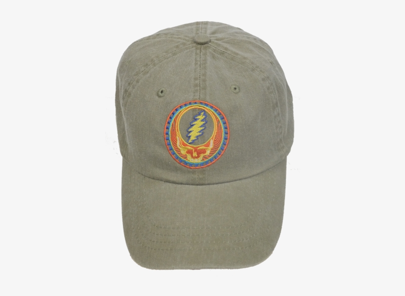 Grateful Dead Ball Cap - Dyetheskyart Grateful Dead Hat- Orange Sunshine Stealie, transparent png download