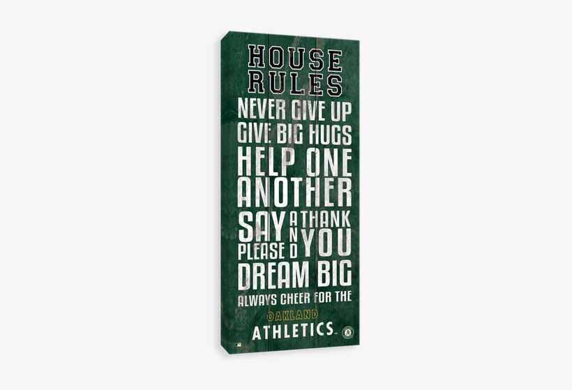 Oakland Athletics House Rules - Los Canvases By Scoreart - Los Angeles Dodgers House, transparent png download