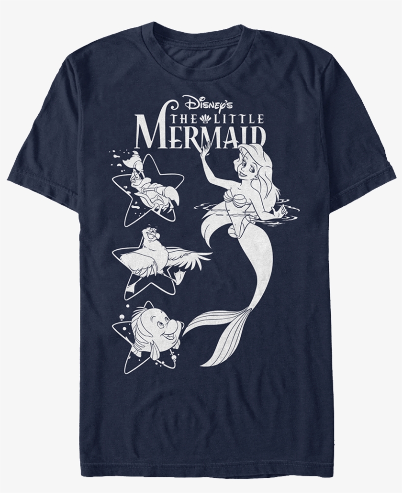 Ariel And Friends Little Mermaid T-shirt - Little Mermaid, transparent png download