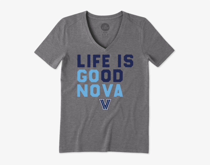 Women's Villanova Wildcats Lig Go Team Cool - Life Is Good Women's Notre Dame Love Cool Vee, transparent png download
