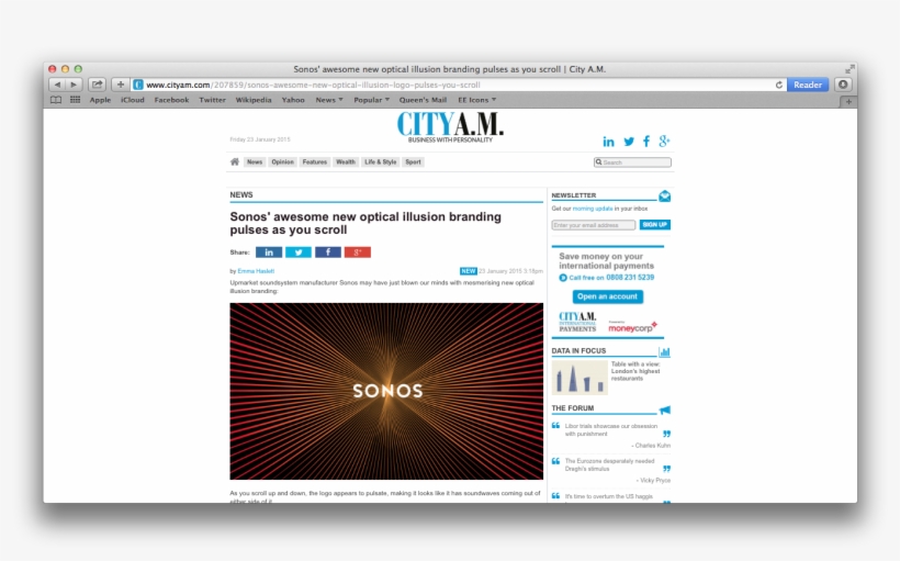 City Am - Page Header, transparent png download