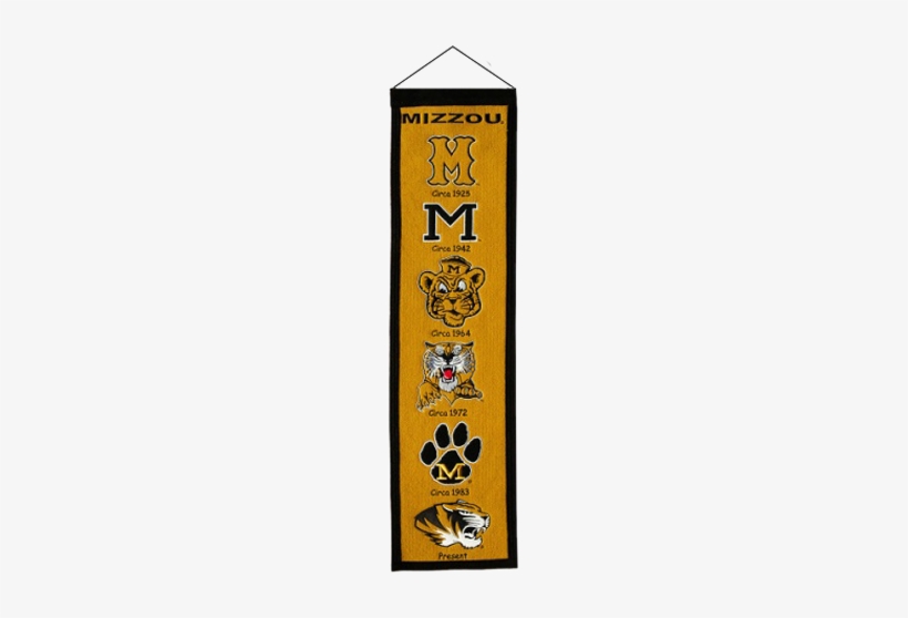 Missouri Tigers - Deluxe Framed Wool Heritage Banner, transparent png download