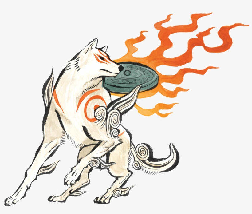 The Developers Said That Zelda Was The Biggest Design - Okami Amaterasu, transparent png download