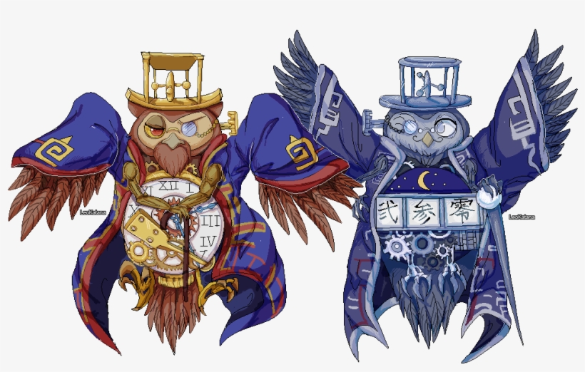 =okami= Twin Owl Brothers Lechku And Nechku Pixel - Ōkami, transparent png download