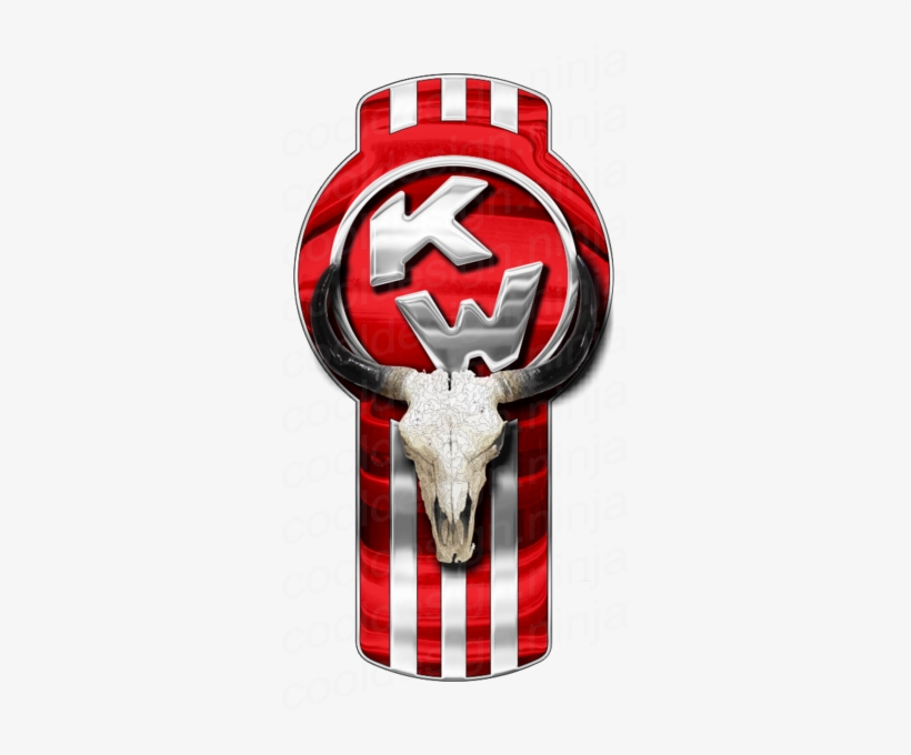 3-pack Of Kenworth Bull Skull Emblem Skins - Blue Kenworth Logo, transparent png download