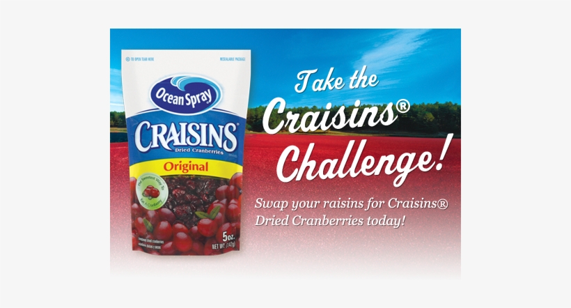 Ocean Spray Facebook Giveaway - Ocean Spray Original Craisins - 5 Oz Pouch, transparent png download