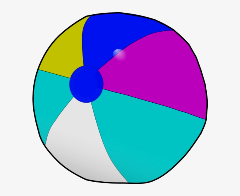 Beach Ball Vector Clip Art - كرة ملونة, transparent png download