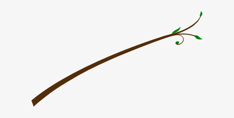 Branch With Leaves Clip Art - Branch Clipart, transparent png download