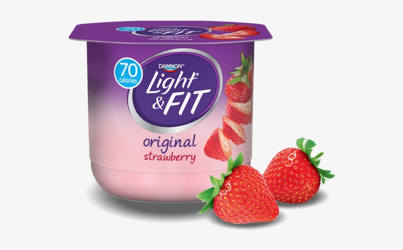 Strawberry Clipart Potassium - Light & Fit Yogurt, Greek, Nonfat, Black Cherry, transparent png download
