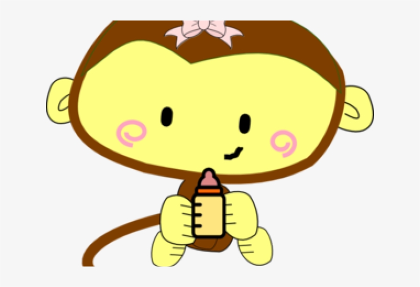 Baby Monkey Clipart - Custom Monkey With Banana Shower Curtain, transparent png download