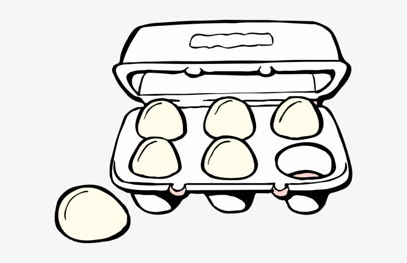 Egg Carton Clip Art At Clker - Eggs Clipart, transparent png download