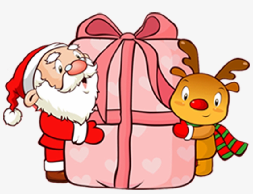 Party Clipart Santa Claus - Christmas Red Gift Cabochon Glass Bronze/silver/black, transparent png download