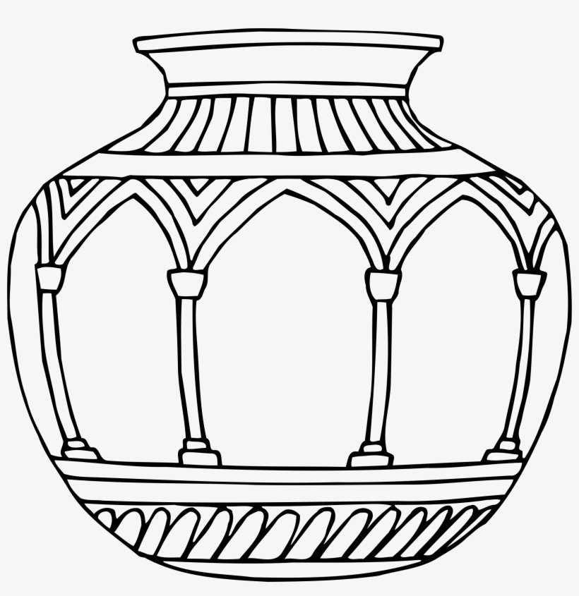 This Free Icons Png Design Of Vase 10 Line Drawing, transparent png download