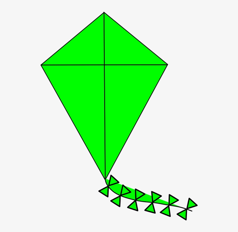 Green Kites Clip Art At - Green Kite, transparent png download