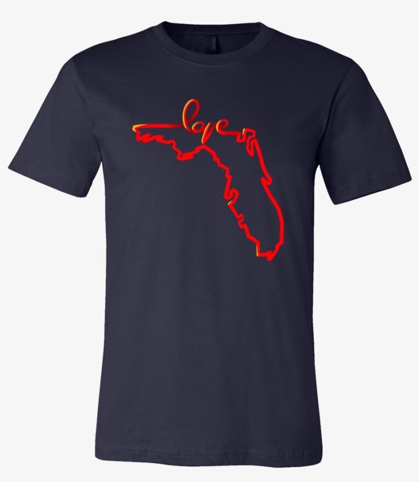 Love Florida State Map Outline Souvenir Gift T-shirt - Official Ncaa University Of Arizona Wildcats U, transparent png download