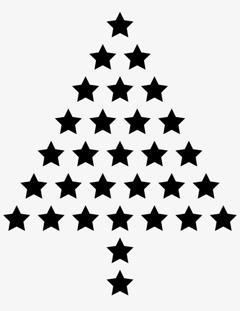 Christmas Tree Made Of Stars Comments - Carthusian, transparent png download