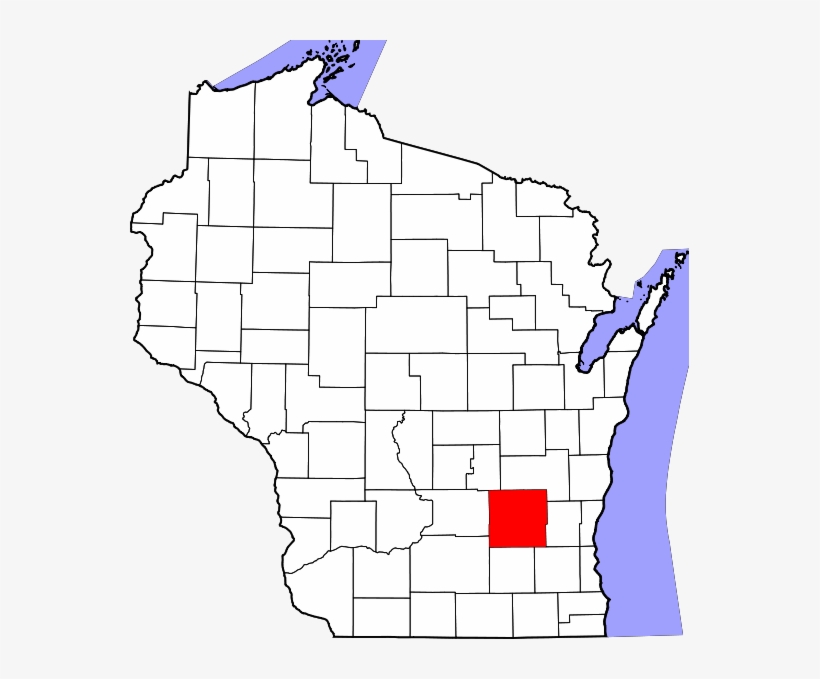 Map Of Wisconsin Highlighting Dodge County - Dane County Wisconsin, transparent png download