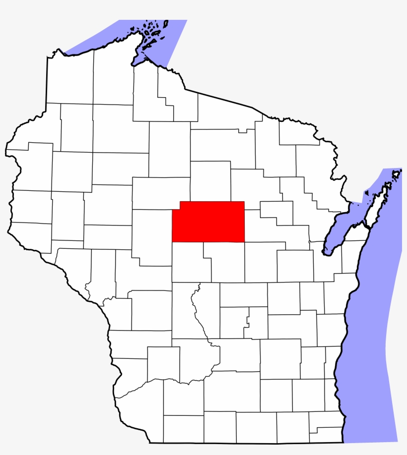 Map Of Wisconsin Highlighting Marathon County - Trempealeau County, transparent png download