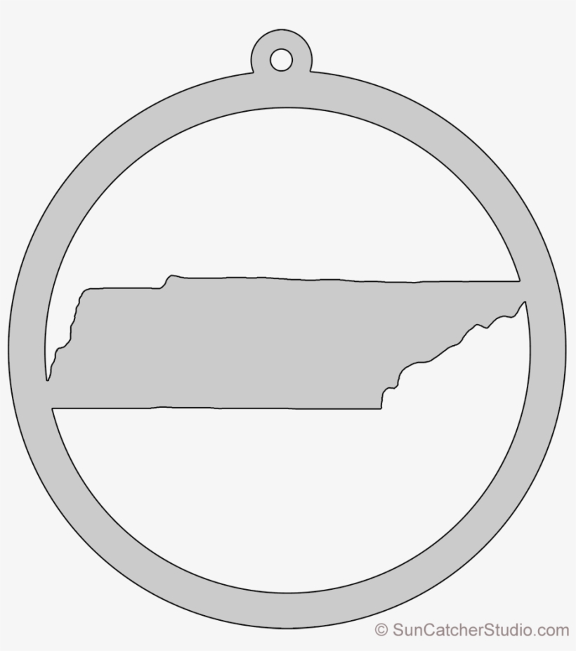 Tennessee Map Circle Free Scroll Saw Pattern Shape - Pattern, transparent png download