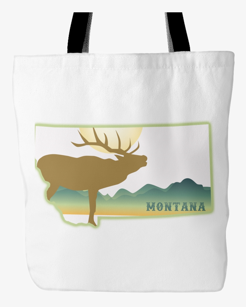 Montana Mountain Elk Tote Bag - Tote Bag, transparent png download