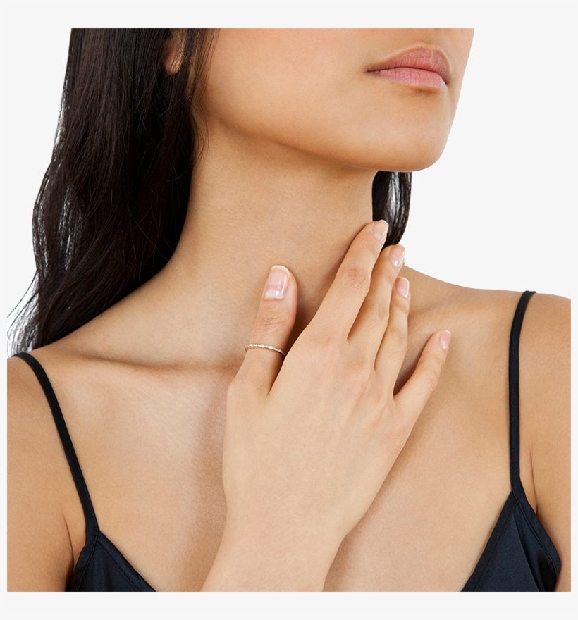 R Stack Ring Thumb Pave Onfig - Girl, transparent png download