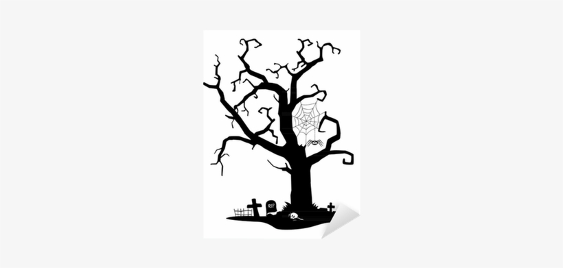Halloween Spooky Tree Clipart, transparent png download