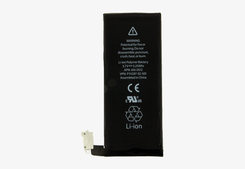 Iphone 4 Gsm/cdma Battery - Iphone 4 Battery, transparent png download