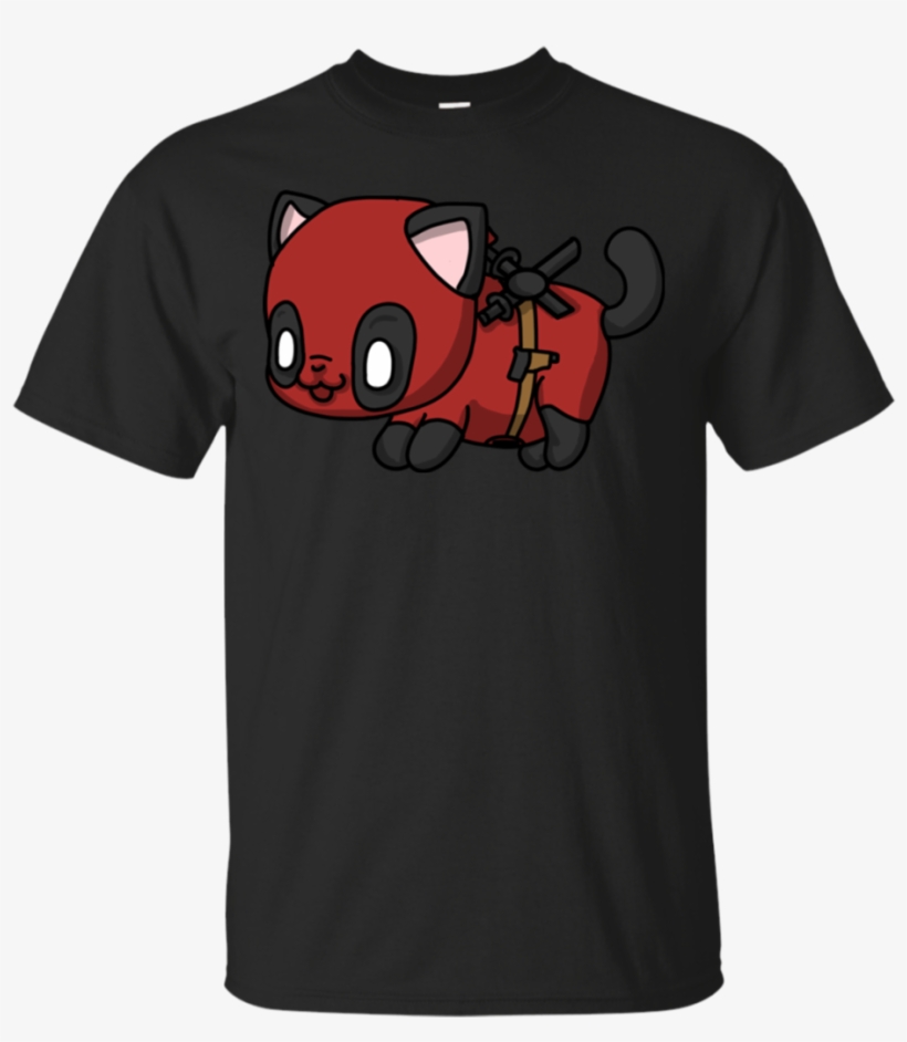 Pusheen Cat Deadpool Catpool Funny Super Hero Cat Kitty - T-shirt, transparent png download