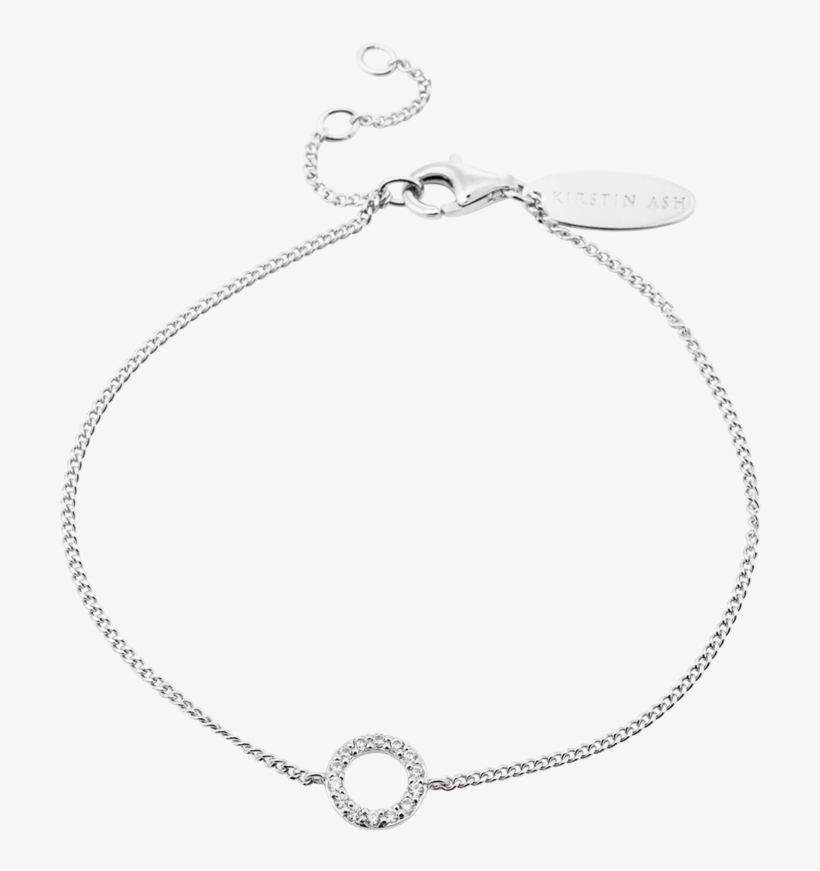 Circle Outline Crystal Bracelet Image - Chain, transparent png download