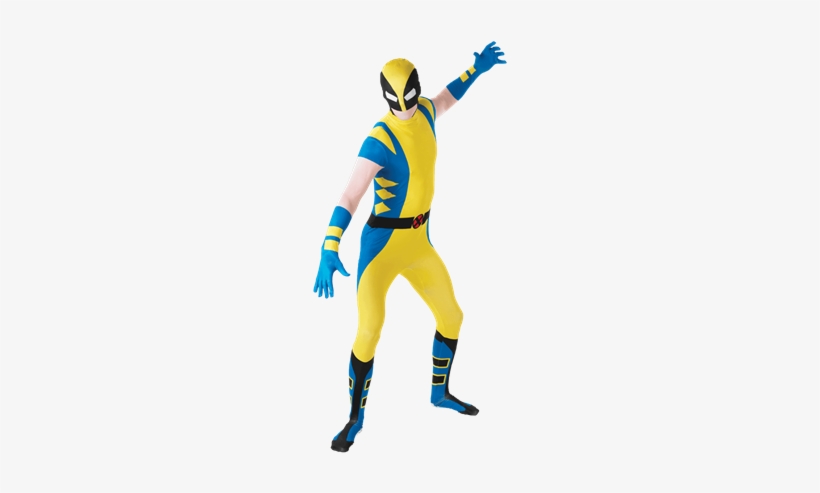 Adult Wolverine Second Skin Costume - Wolverine Adult Costume, transparent png download