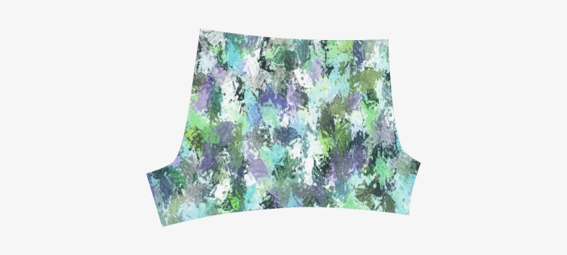 Green Paint Splatter Briseis Skinny Shorts Video - Patchwork, transparent png download