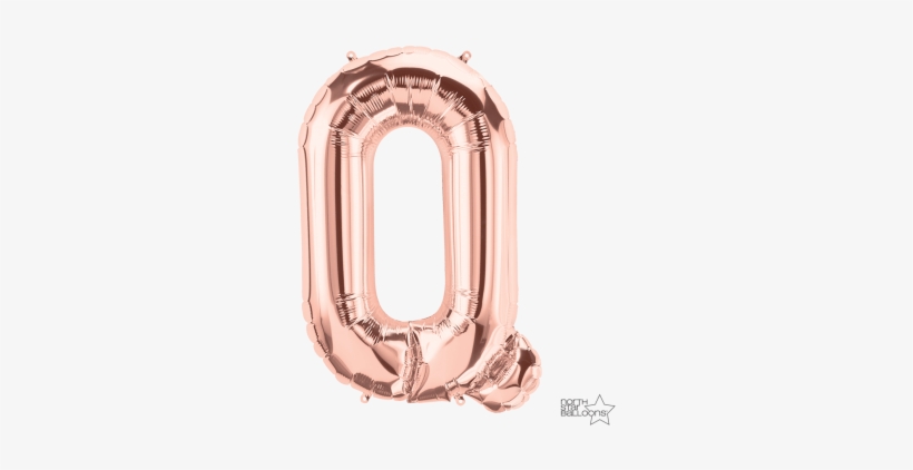 Northstar 34" Foil Rose Gold Letter Q - 16" Airfill Only Letter Q - Rose Gold Letter - Mylar, transparent png download