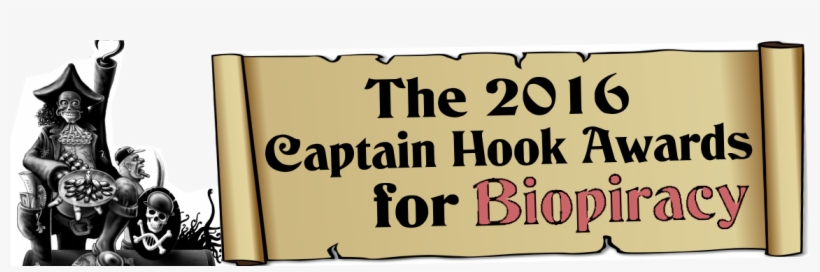 The 2016 Captain Hook Awards For Biopiracy - Signage, transparent png download
