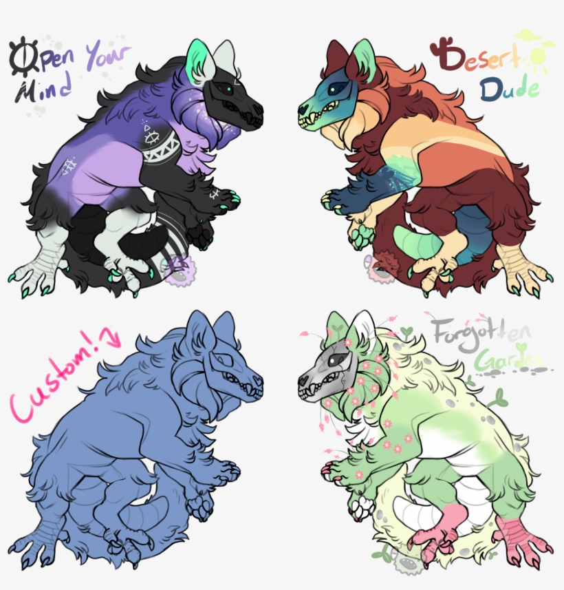 Fancy Skull Wolves - Cartoon, transparent png download