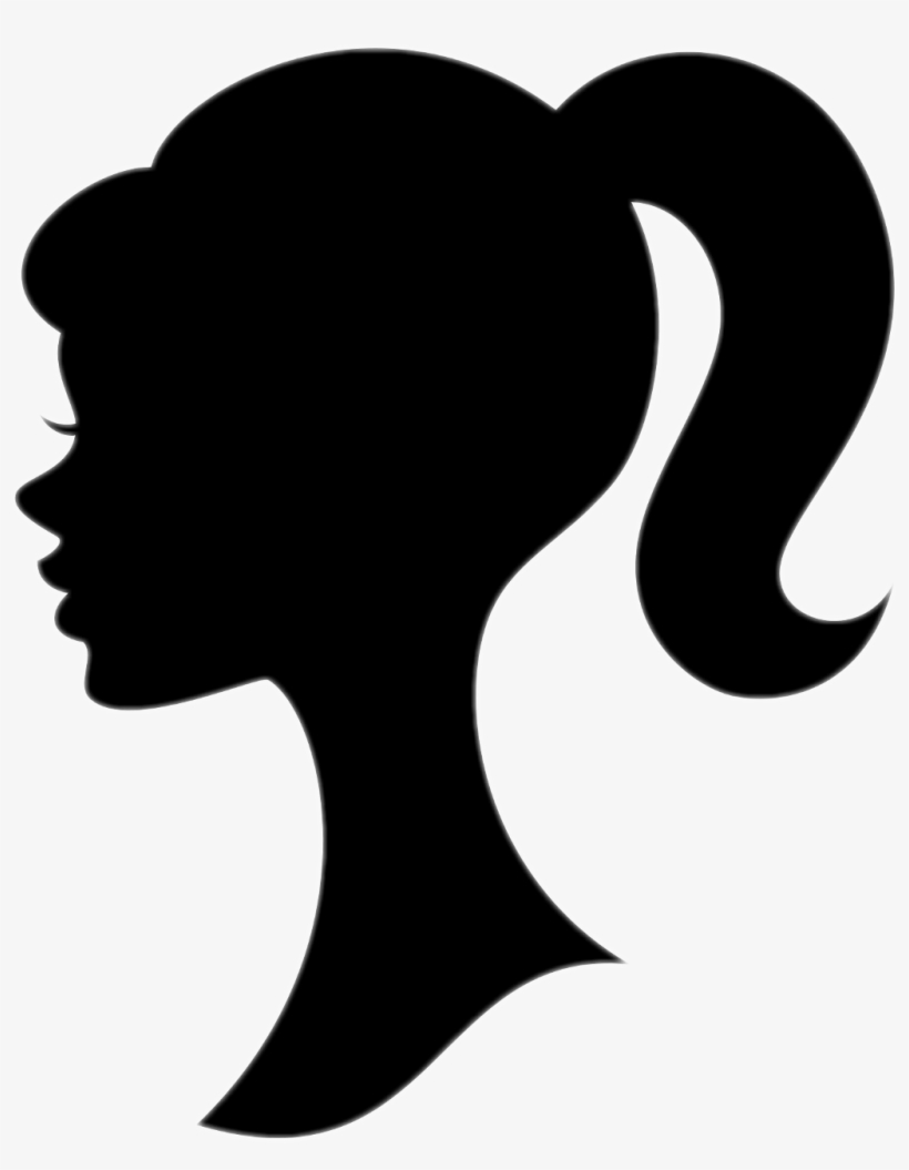Report Abuse - Barbie Head Silhouette, transparent png download