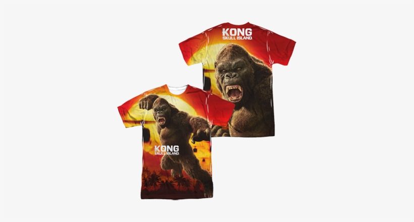 Skull Island™ Kong Attacks All Over T Shirt - Kong Skull Island Shirt, transparent png download
