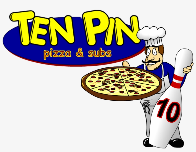 We're - Bowling And Pizza Cartoon, transparent png download