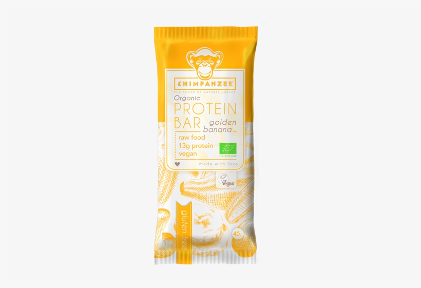Protein Bar- Banana - Chimpanzee Organic Protein Bar 1 Bar Of 45 Grams Banana, transparent png download