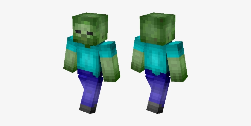 The Most Common Form Is Mostly Resembles Like The Player - Zombie Paper Crafts Minecraft, transparent png download