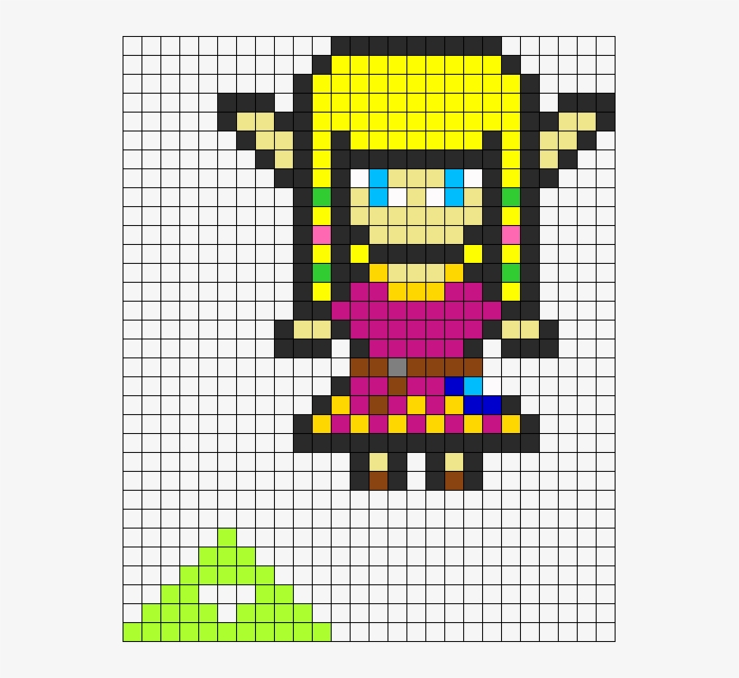 Princess Zelda Skyward Sword Perler Bead Pattern / - Princess Zelda Perler Beads Pattern, transparent png download