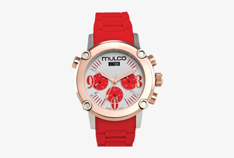 Reloj Mulco Colección Mwatch Lady Color Rojo Mw2 28049 - Mulco Mwatch Unisex Chronograph Quartz Watch Mw2-28050s-011, transparent png download