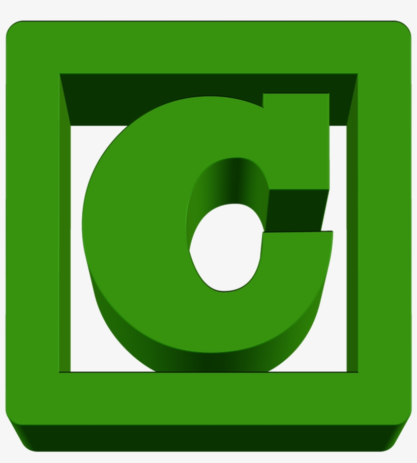 The Green Abc Letter C In The Green Frame - Letter, transparent png download